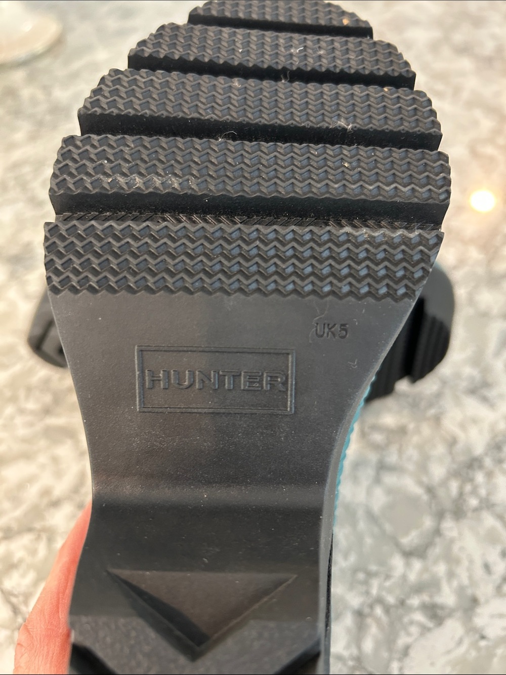 Hunter Teal Neoprene-Trim Heeled Chelsea Boots - Picture 6 of 8